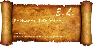 Eckhardt Lőrinc névjegykártya